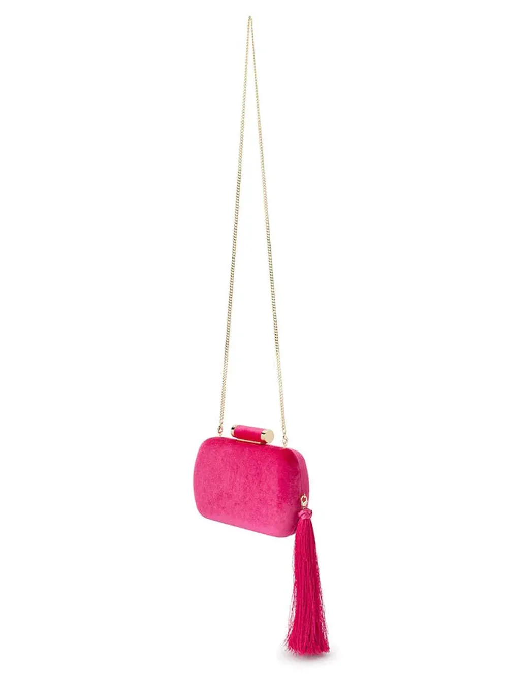 OLGA BERG MATILDA VELVET CLUTCH