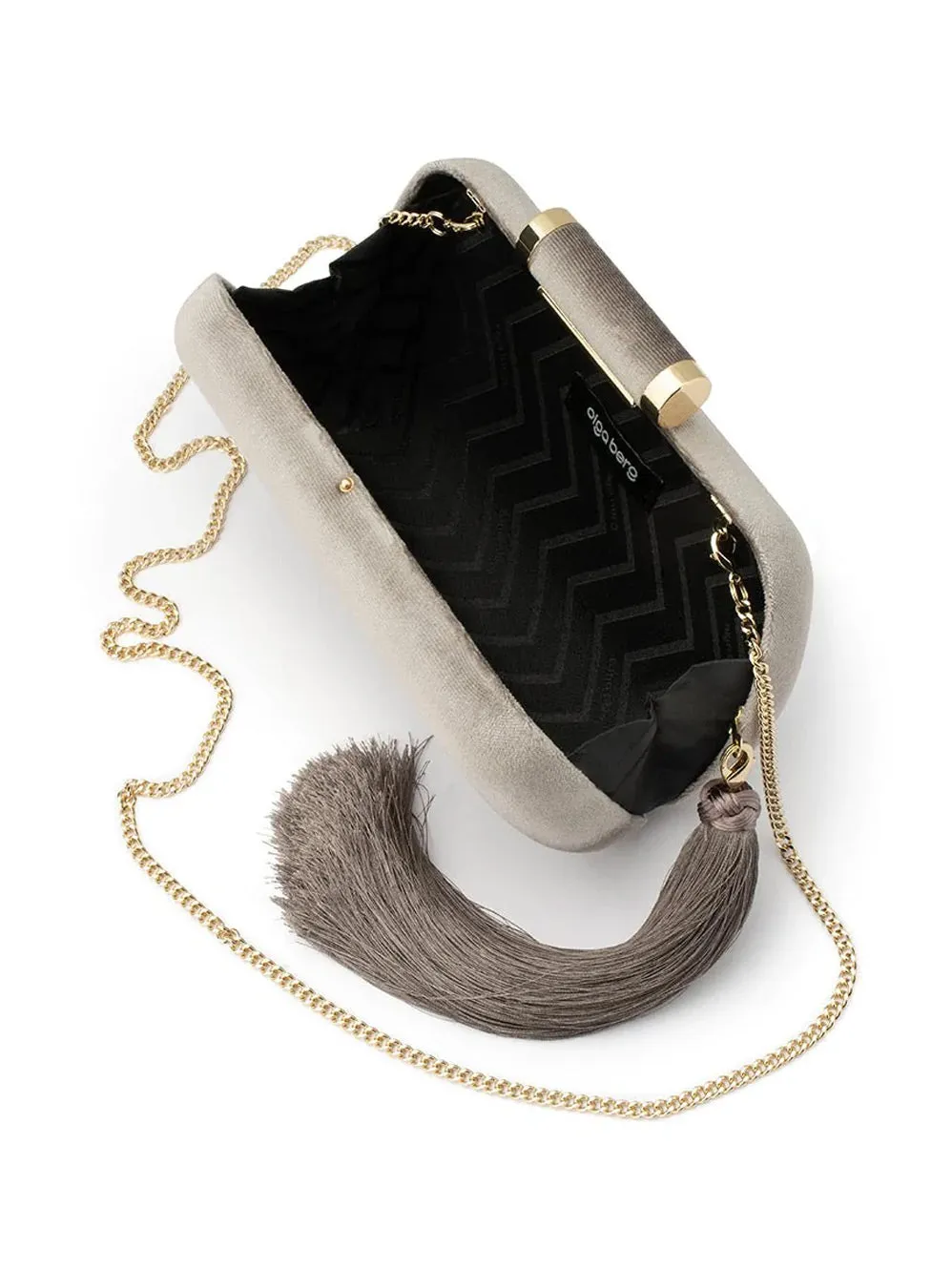 OLGA BERG MATILDA VELVET CLUTCH