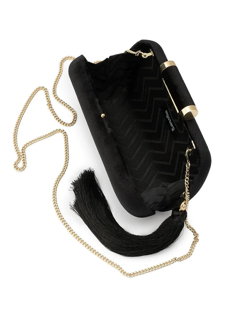 OLGA BERG MATILDA VELVET CLUTCH