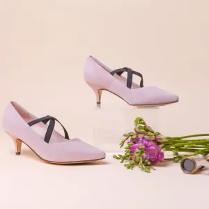 PARIS OPERA Pink Suede Kitten Heels