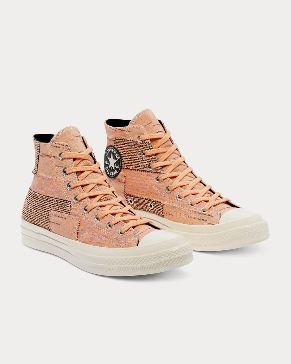 Patchwork Chuck 70 Peach / Sheer Lilac / Egret High Top Sneakers