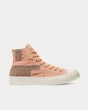 Patchwork Chuck 70 Peach / Sheer Lilac / Egret High Top Sneakers