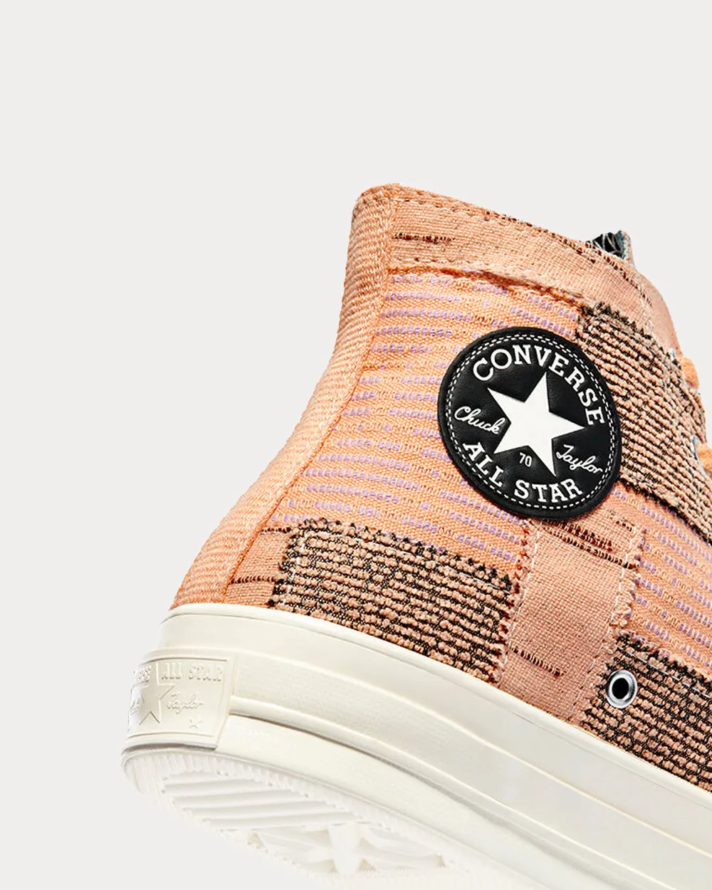 Patchwork Chuck 70 Peach / Sheer Lilac / Egret High Top Sneakers