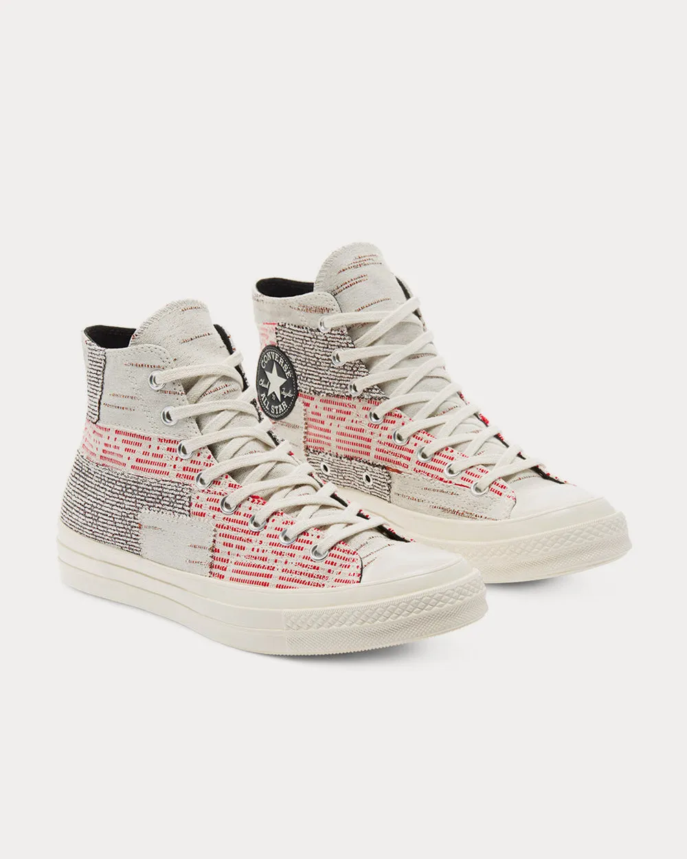 Patchwork Chuck 70 Twill / Light Grey / Egret High Top Sneakers