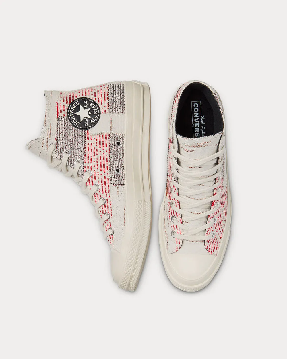 Patchwork Chuck 70 Twill / Light Grey / Egret High Top Sneakers