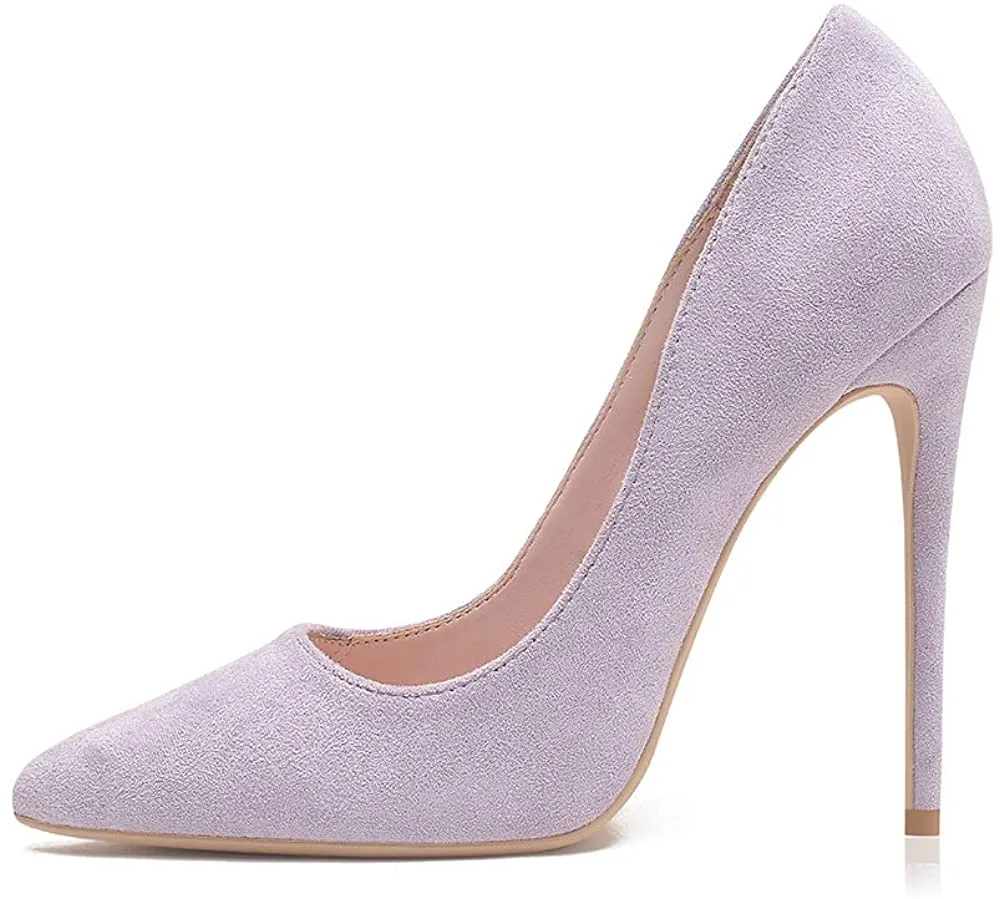 Perfect Fit   Lilac Purple  Pointed Toe High Heel Slip On Stiletto
