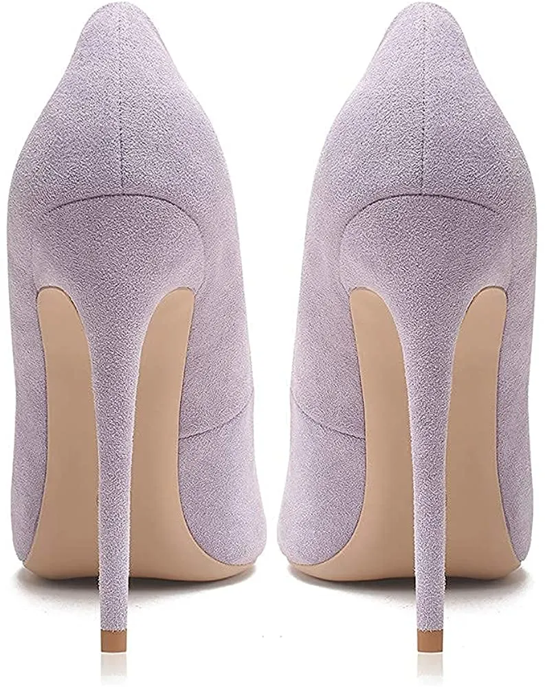 Perfect Fit   Lilac Purple  Pointed Toe High Heel Slip On Stiletto