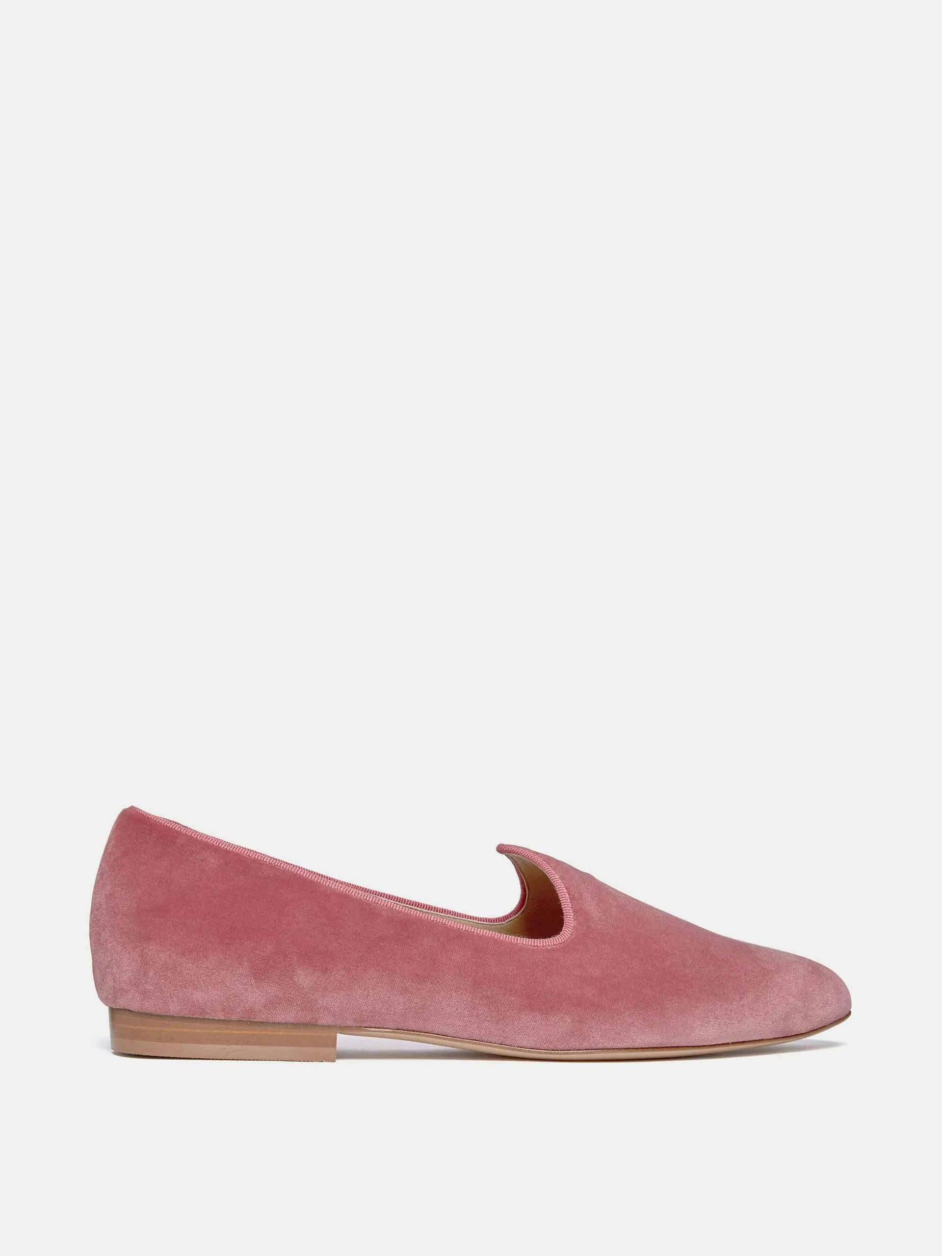 Pink velvet Venetian slipper