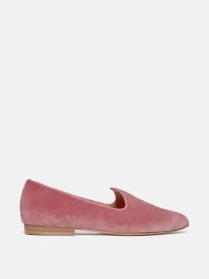 Pink velvet Venetian slipper