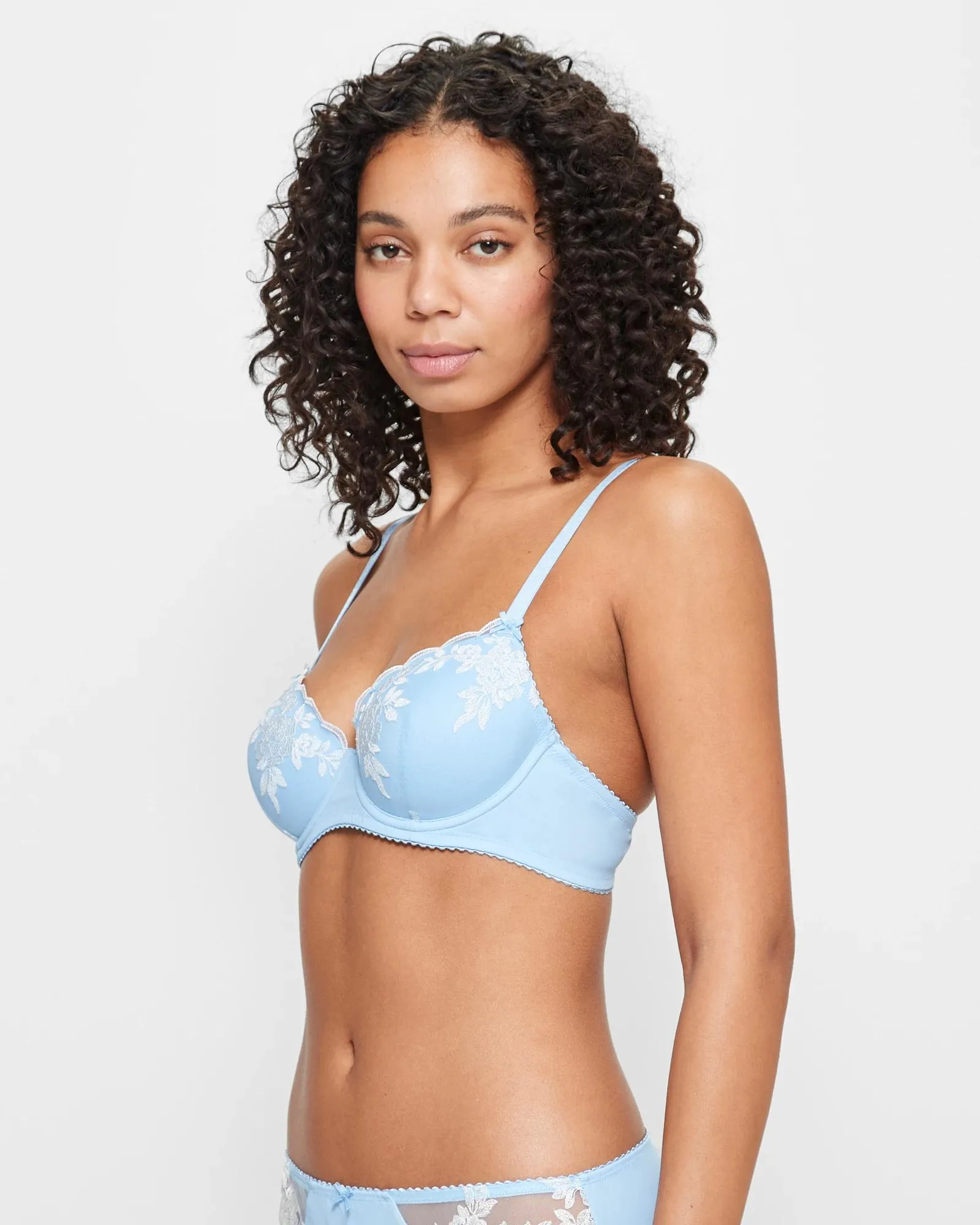 popular  Embroidered Balconette Bra