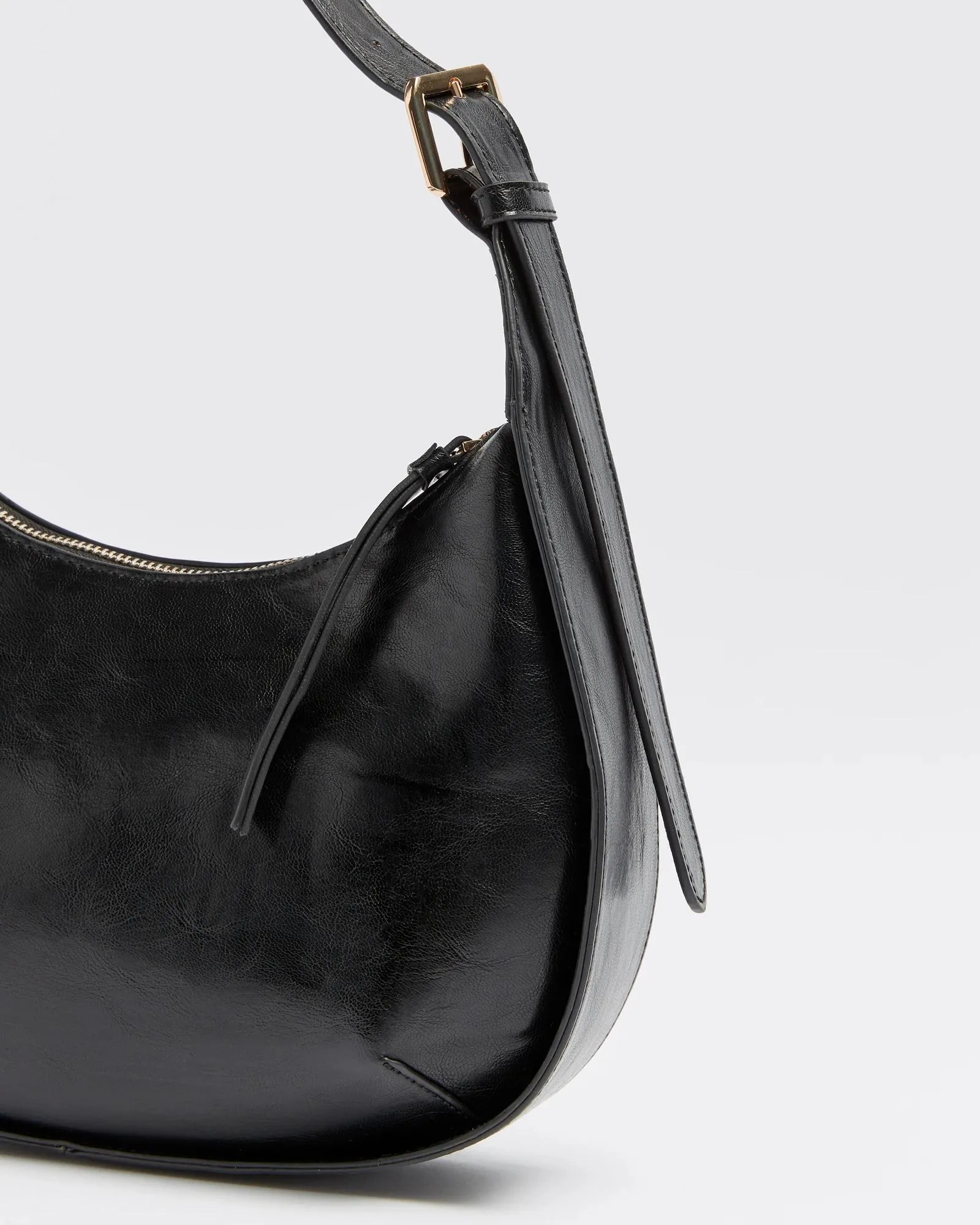 popular  Half Moon Shoulder Bag - Black