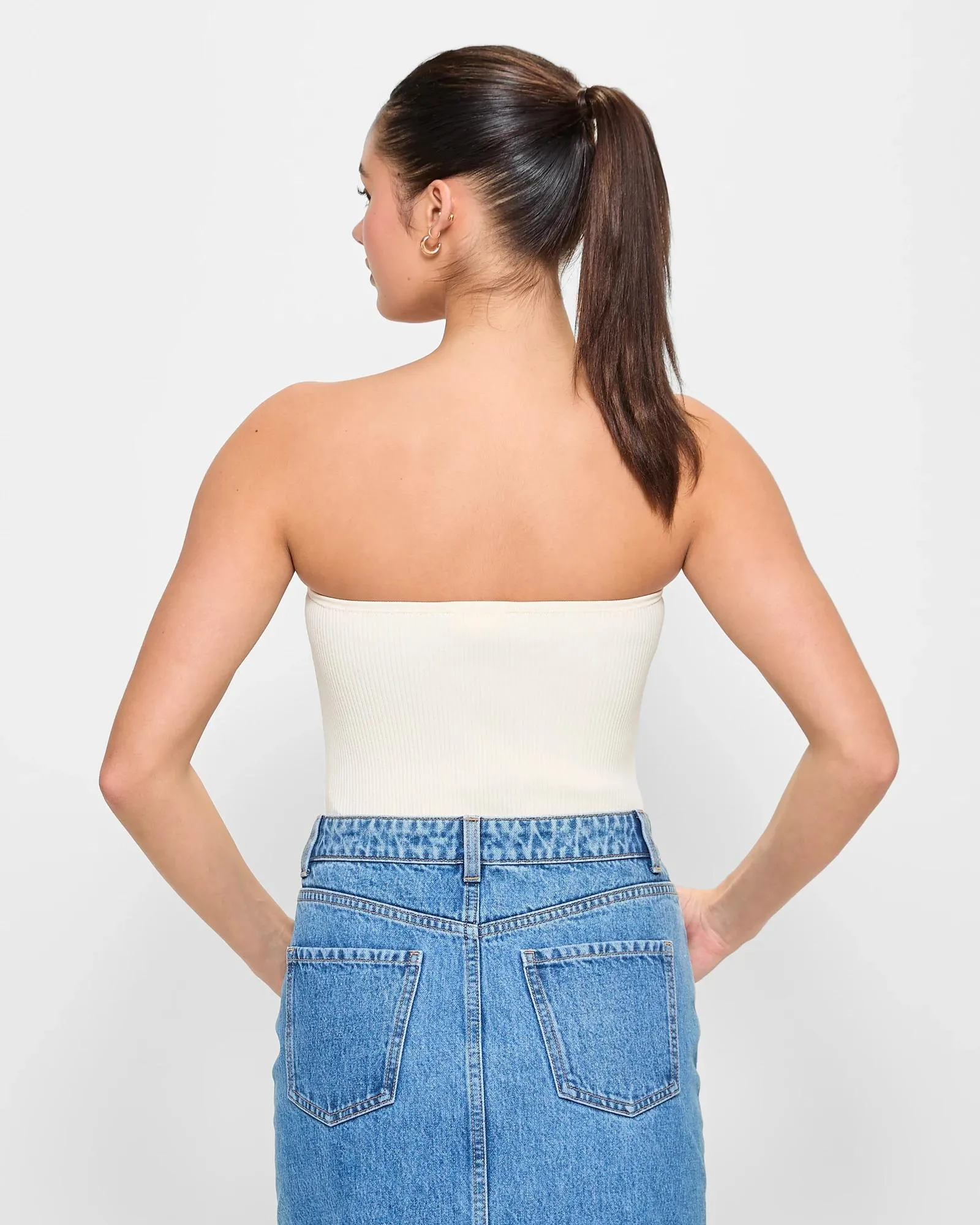 popular  Strapless Knit Top - Lily Loves - Antique