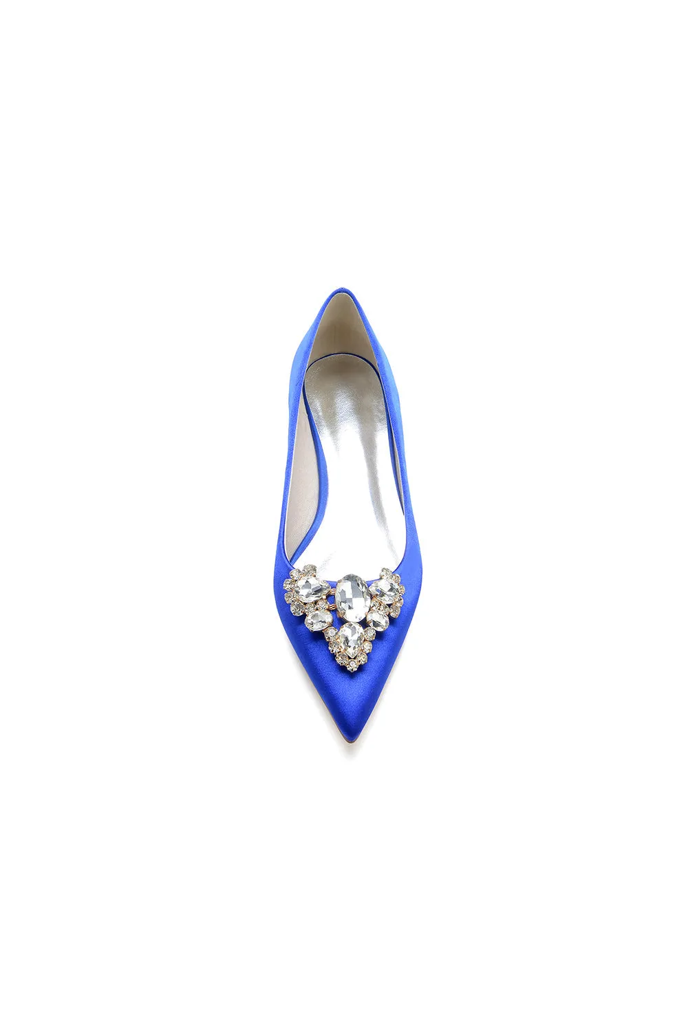 Pretty Pointed Toe Rhinestone Kitten Heels