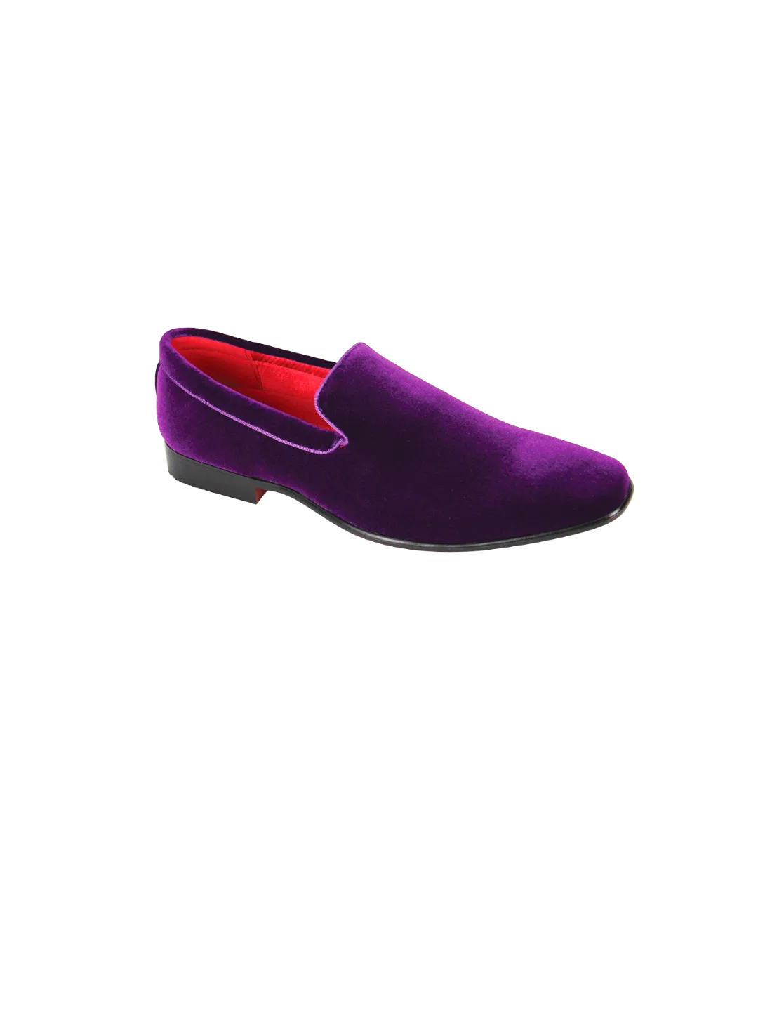 Purple Men's Plain Velvet Slip-On Shoes Formal Design Style No: 7011