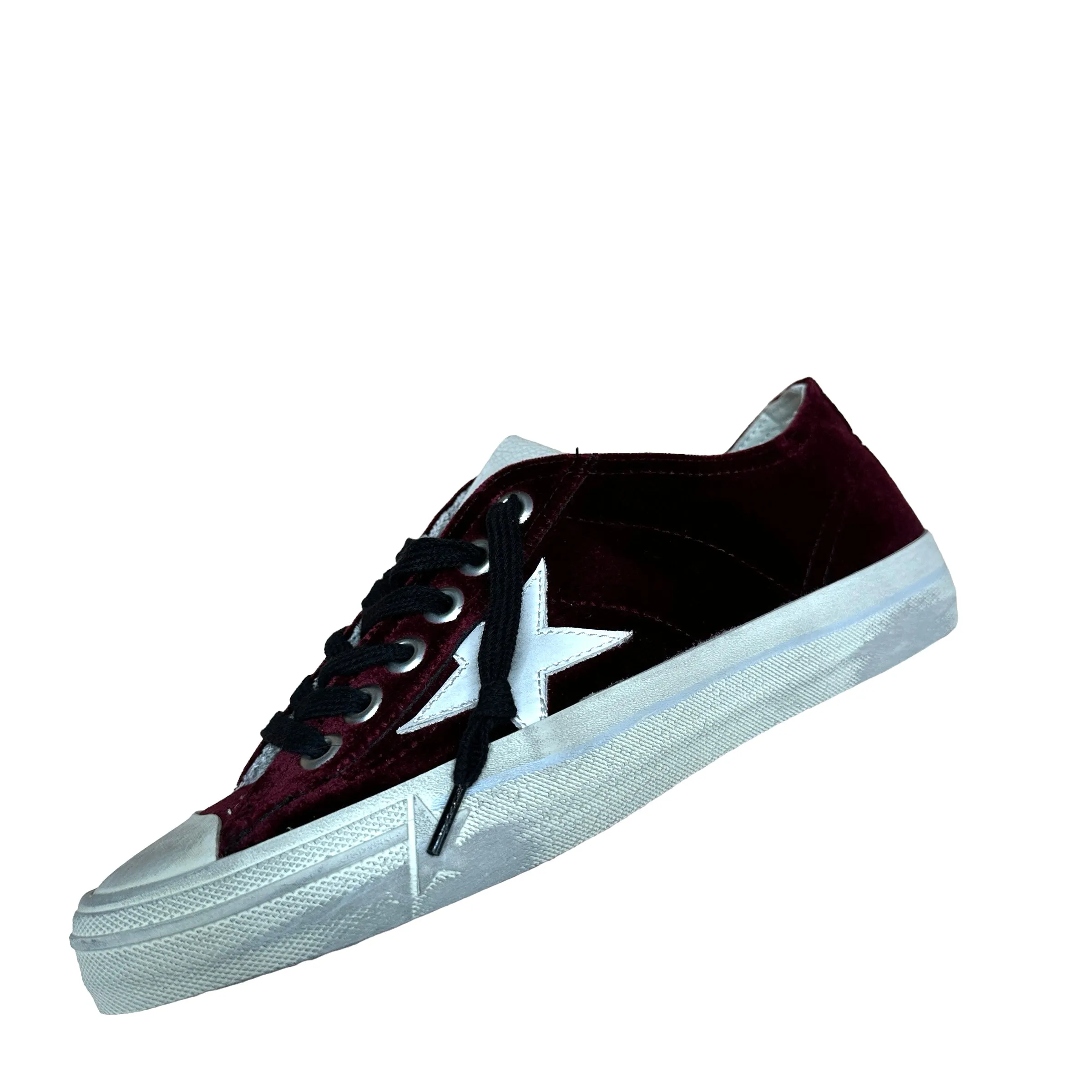 Purple Velvet Sneakers - 7