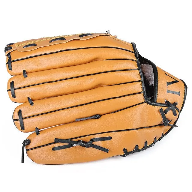 PVC leather Brown Baseball Glove 10.5"/11.5"/12.5" Left Hand