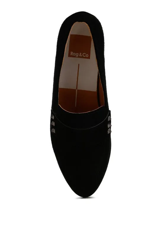 Rag & Co. Durance Studded Suede Loafers