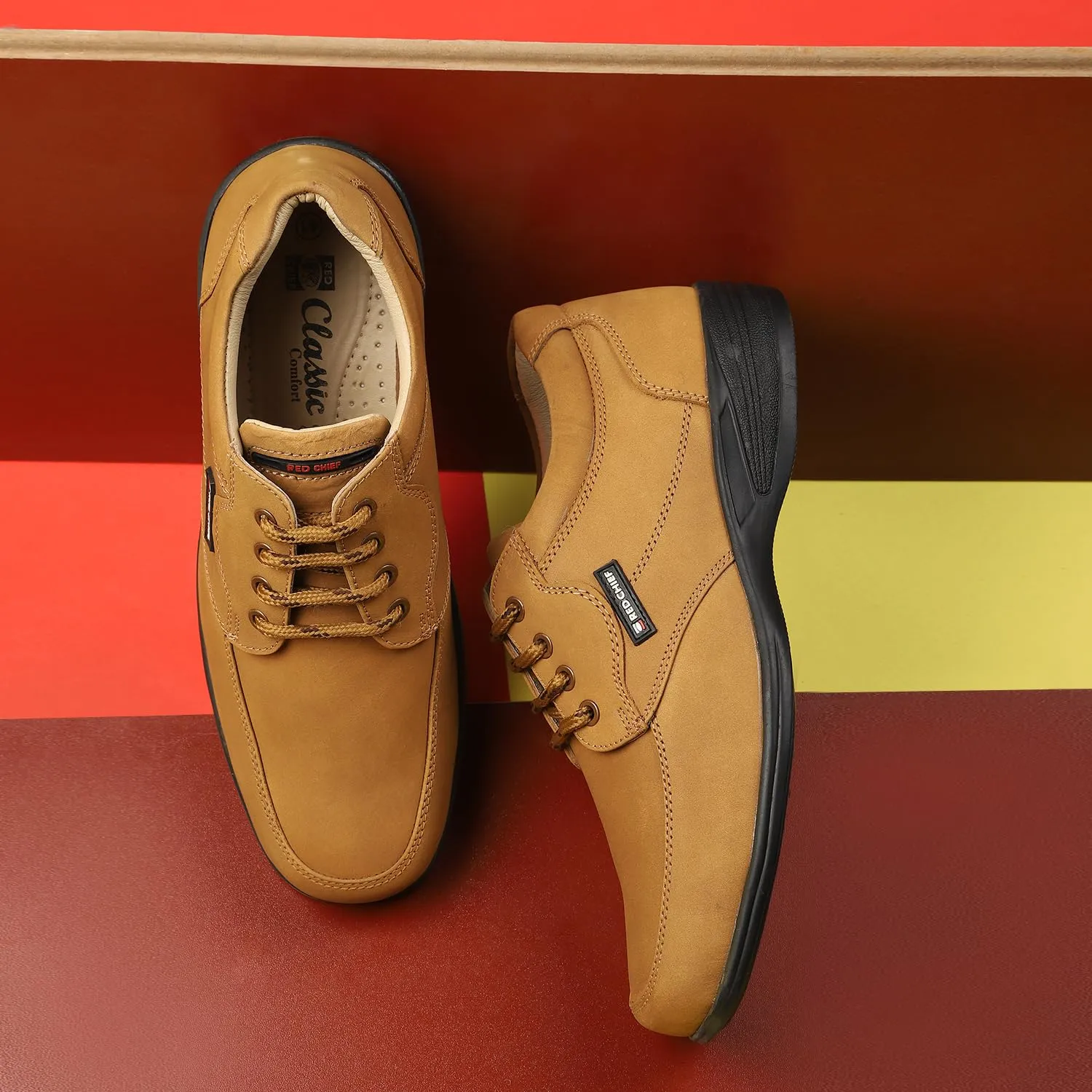 Red Chief Rust Leather Formal Derby Shoes for Men_Size 9_UK_RC3506 022