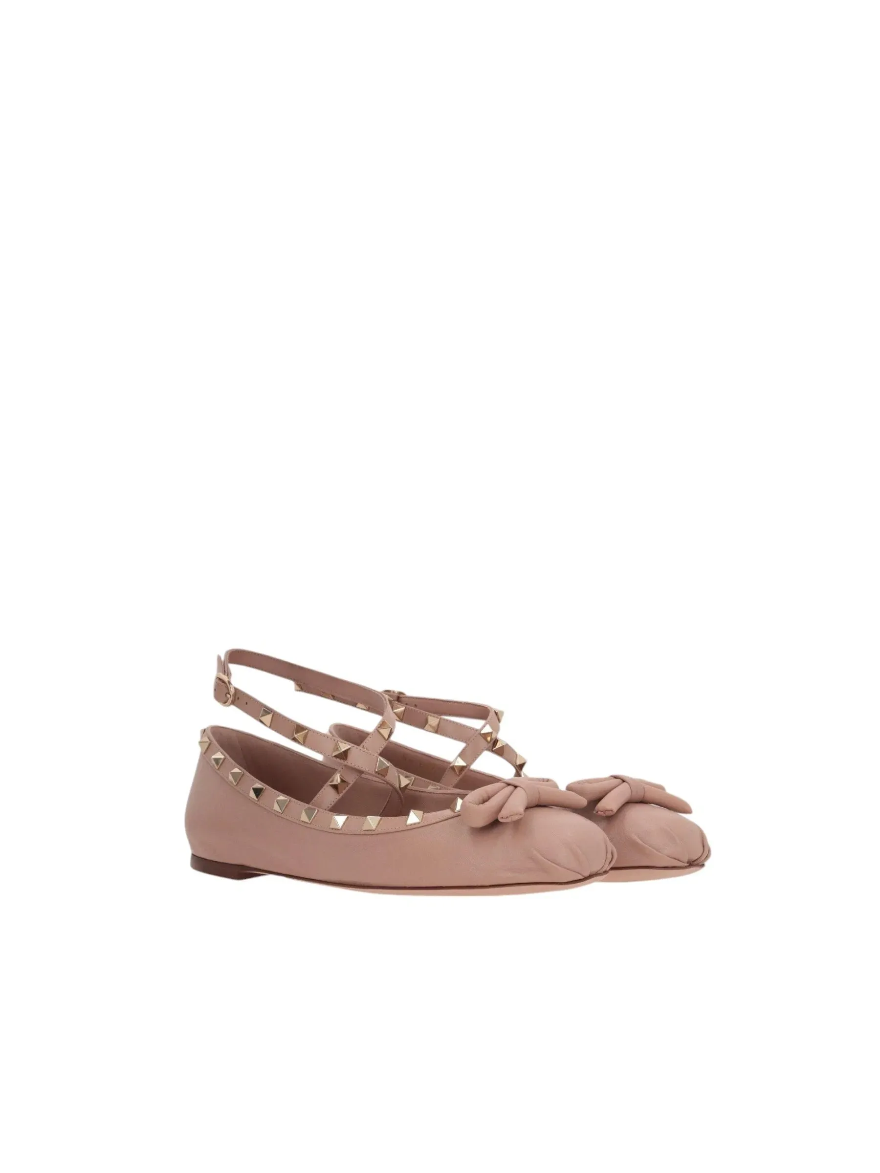 Rockstud Studded Leather Ballerinas