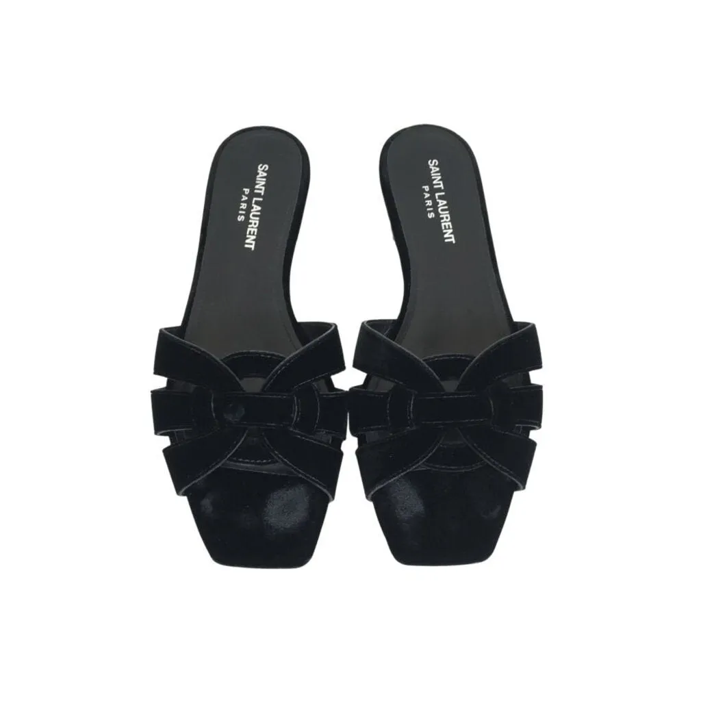 Saint Laurent Velvet Tribute Slides