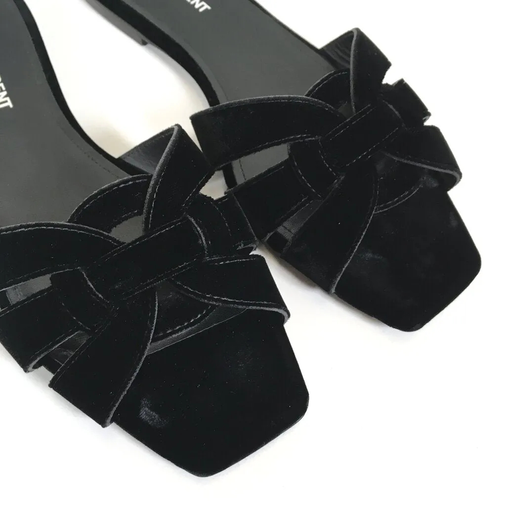 Saint Laurent Velvet Tribute Slides