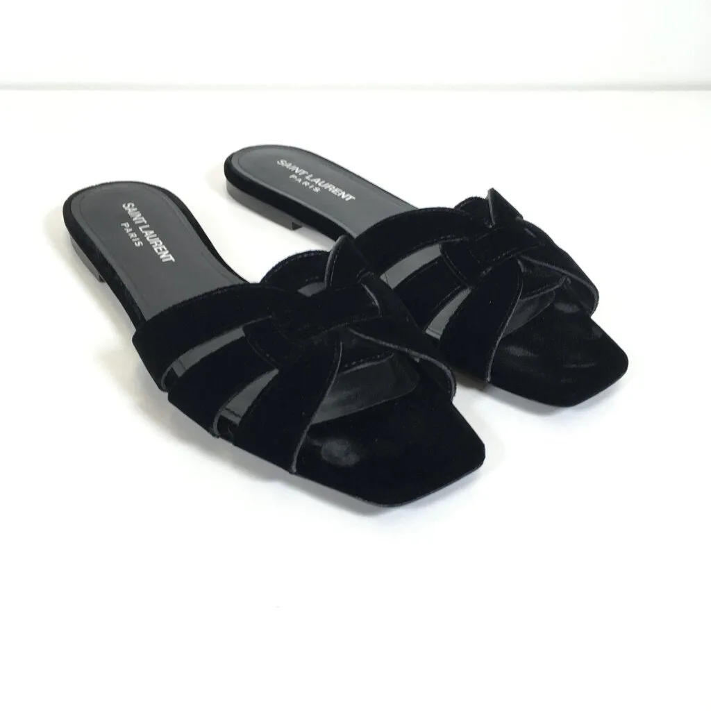 Saint Laurent Velvet Tribute Slides