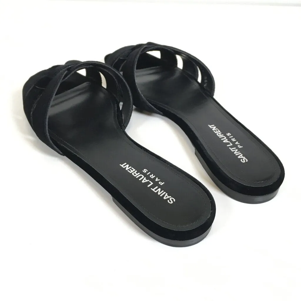 Saint Laurent Velvet Tribute Slides