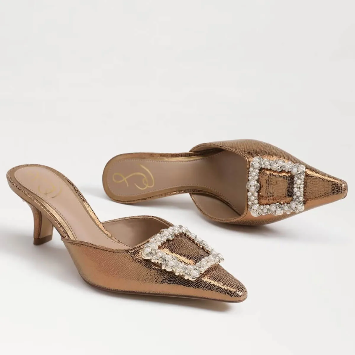 Sam Edelman Brit Luster Kitten Heel Mule