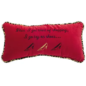 Scarlet Red 100% Velvet Phrase Pillow 8x16