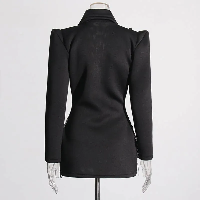 Sequin Studded Suit Dress