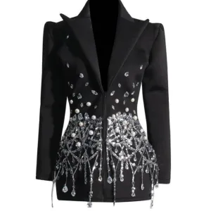 Sequin Studded Suit Dress