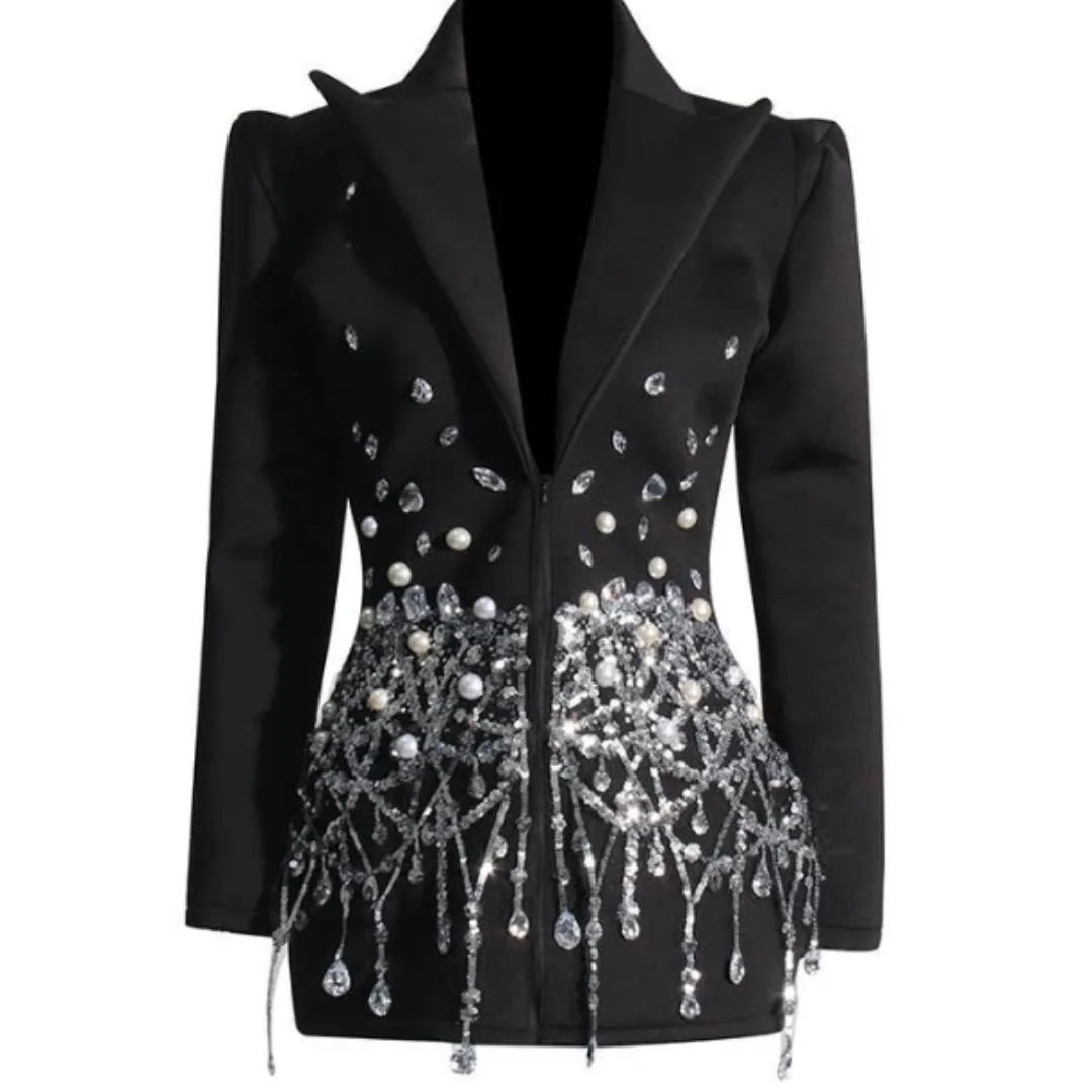 Sequin Studded Suit Dress