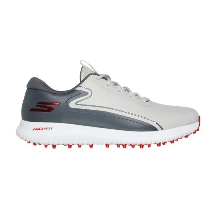Skechers Men's Max 3 MD Spikeless Golf Shoes - Gray/Red