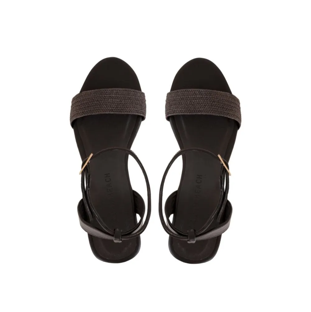 South Beach Brown Retro Platform Espadrilles