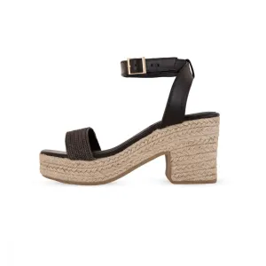 South Beach Brown Retro Platform Espadrilles
