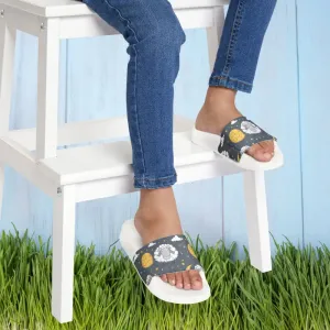 Space Youth Sandals with Printed Strap Surfaces