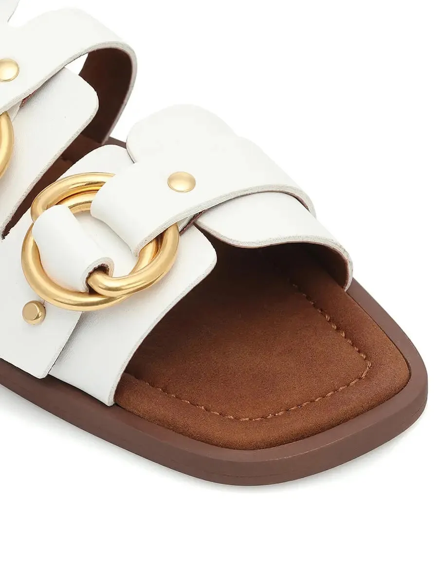 STELLA MCCARTNEY FAUX LEATHER SLINGBACK SANDALS