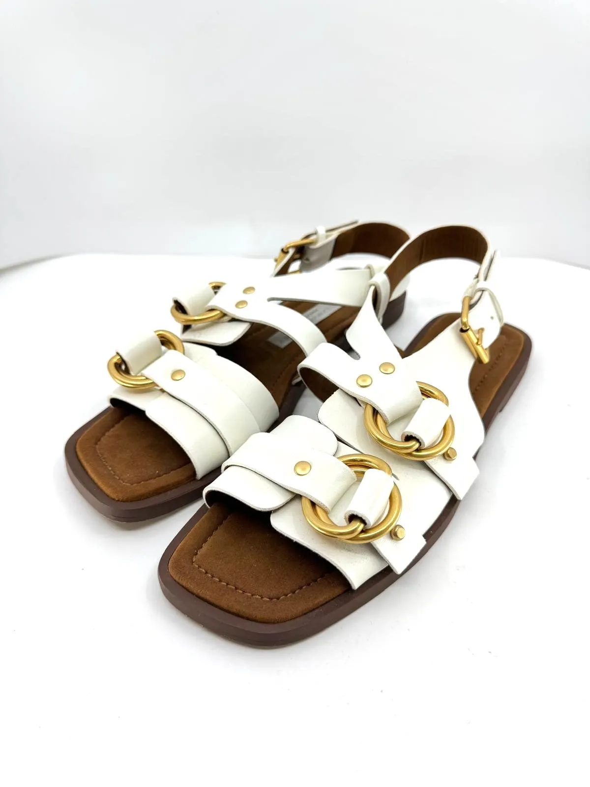 STELLA MCCARTNEY FAUX LEATHER SLINGBACK SANDALS