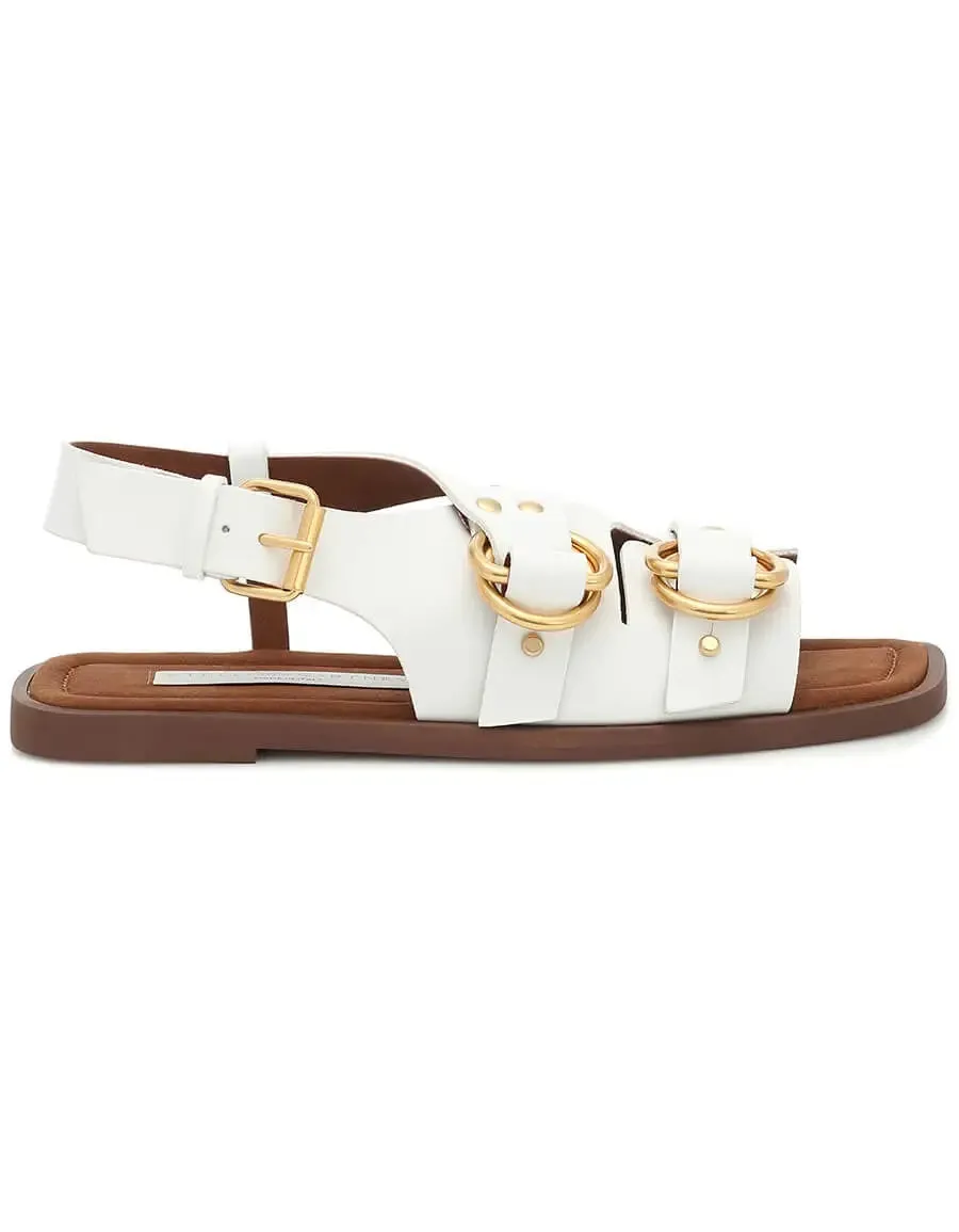 STELLA MCCARTNEY FAUX LEATHER SLINGBACK SANDALS