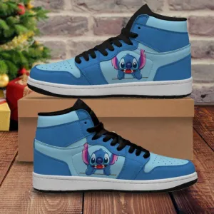 Stitch AJ High Top Leather Sneakers