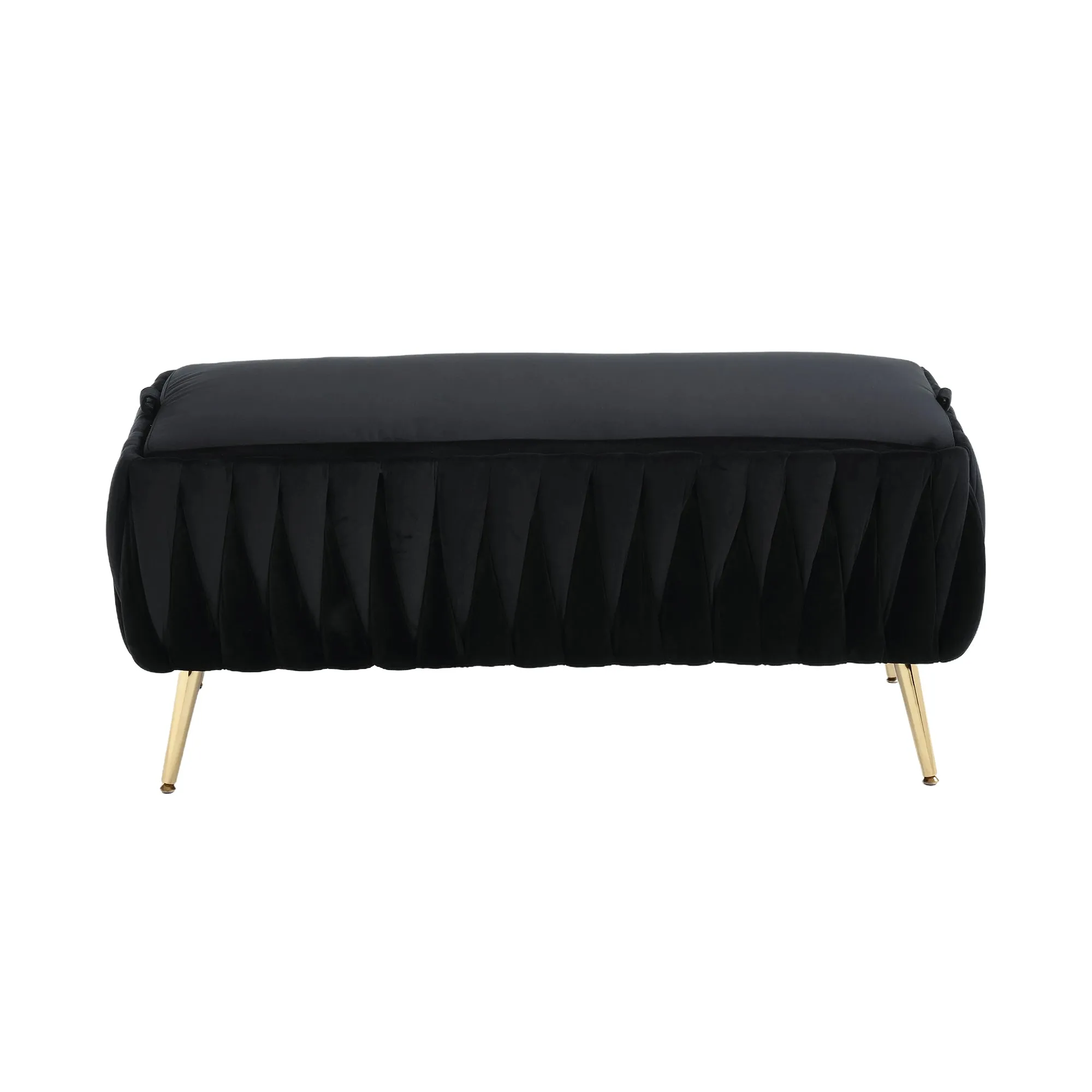Storage Ottoman Bench - Black