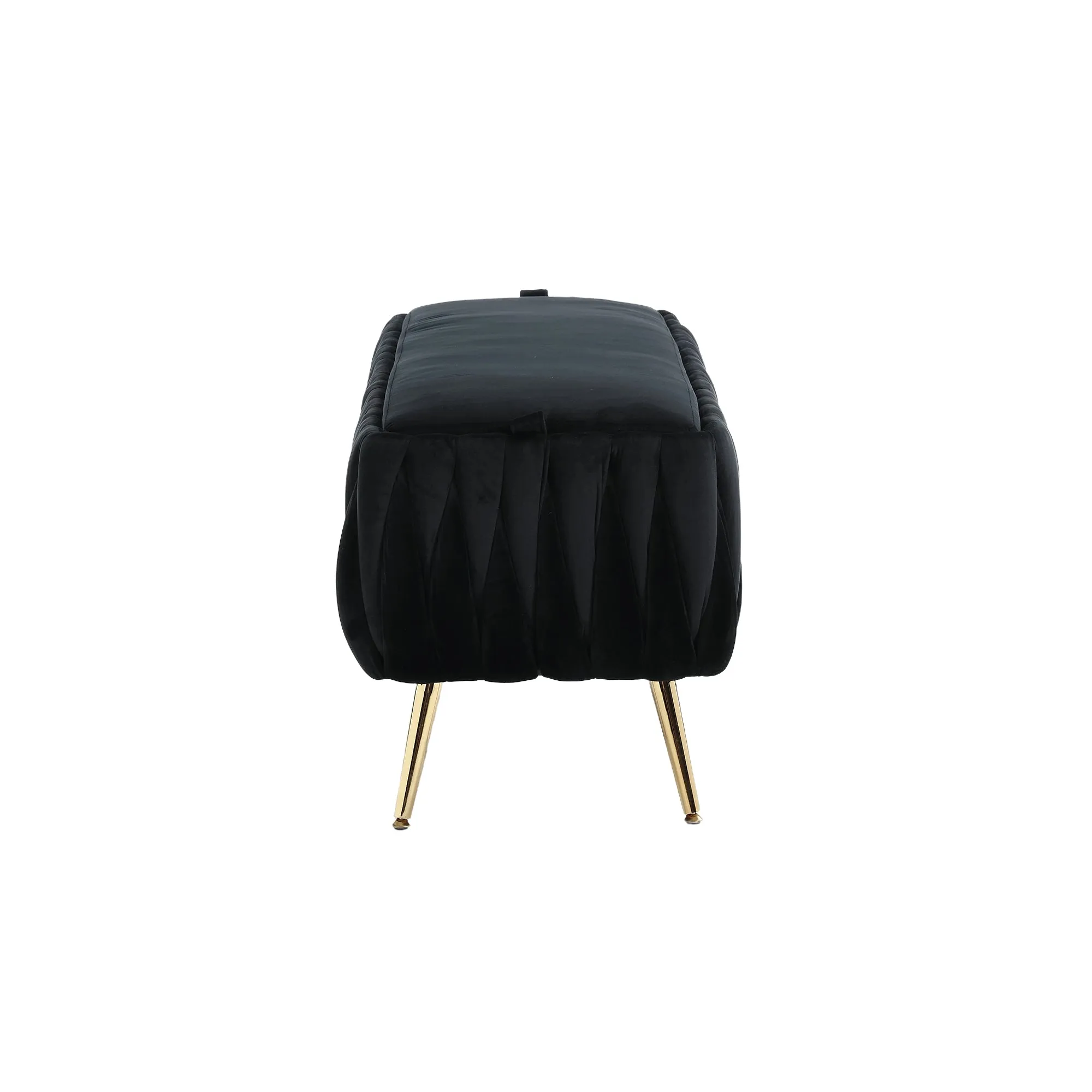 Storage Ottoman Bench - Black