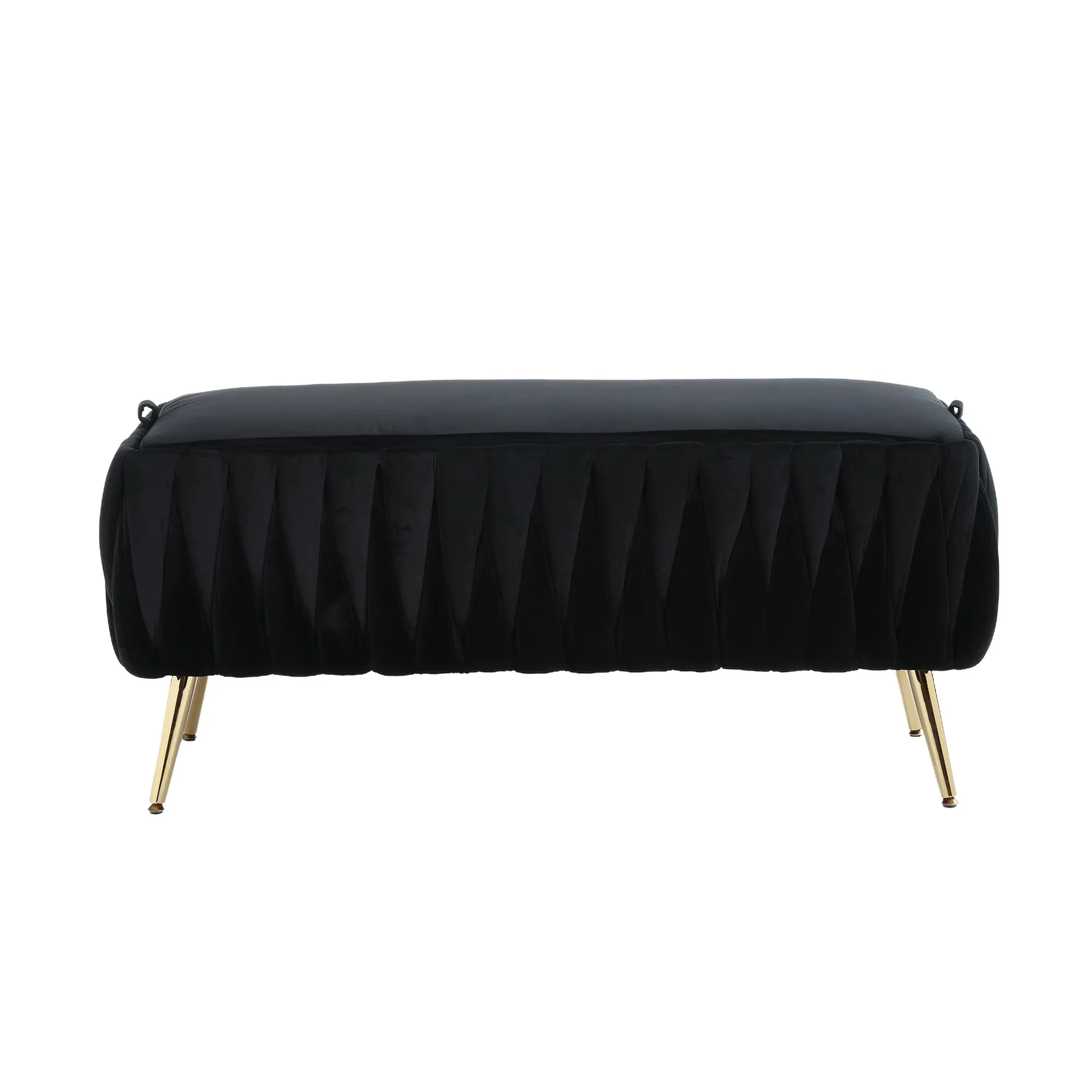 Storage Ottoman Bench - Black