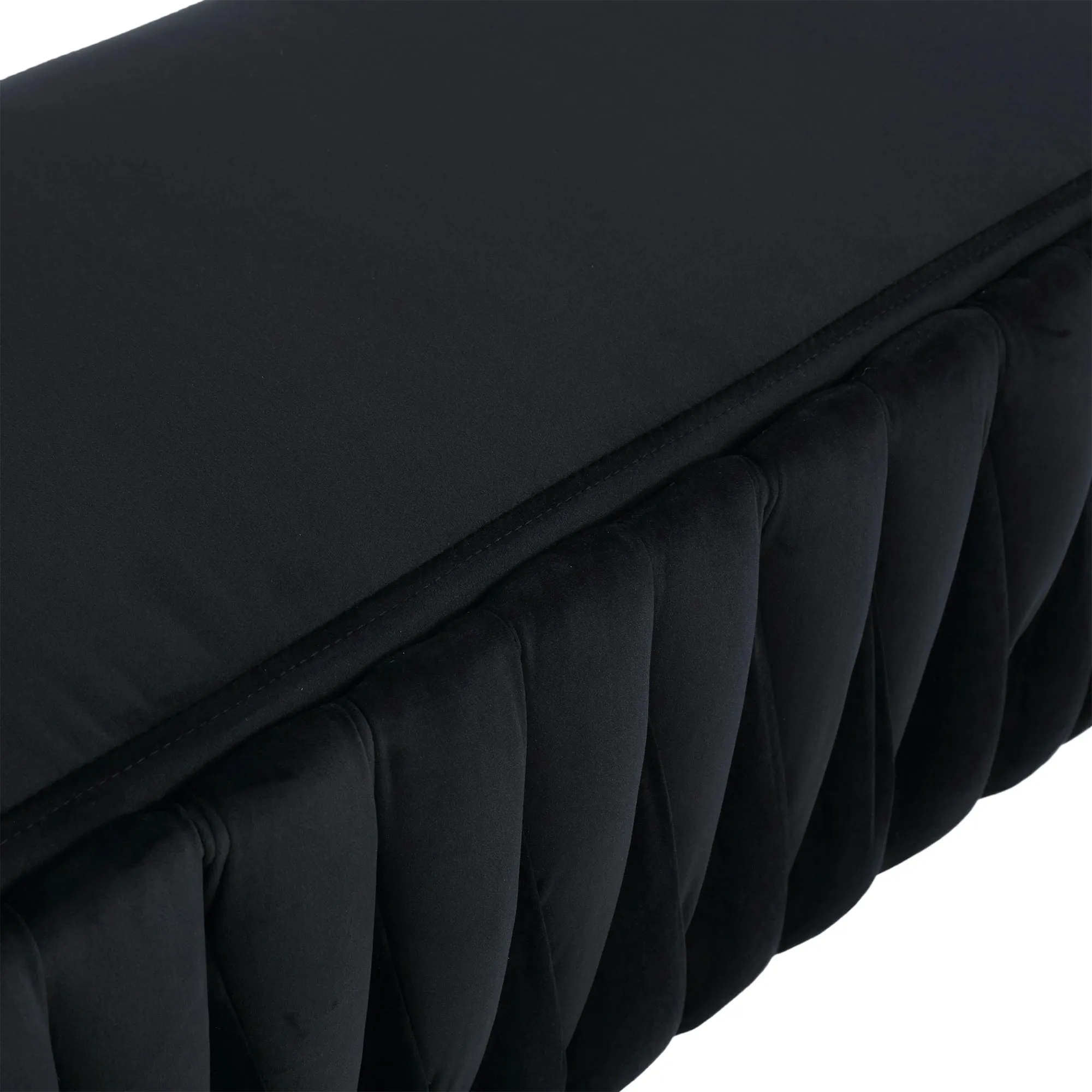 Storage Ottoman Bench - Black