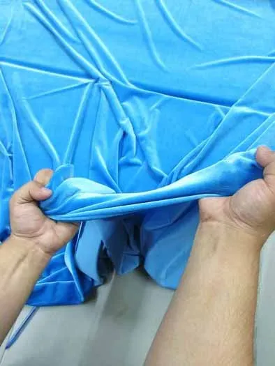 Stretch Velvet Velour Spandex 360 Grams Costume Fabric / Black / Sold By The Yard