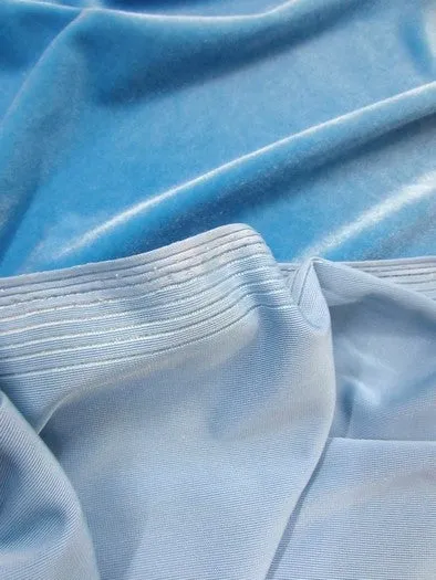 Stretch Velvet Velour Spandex 360 Grams Costume Fabric / Black / Sold By The Yard