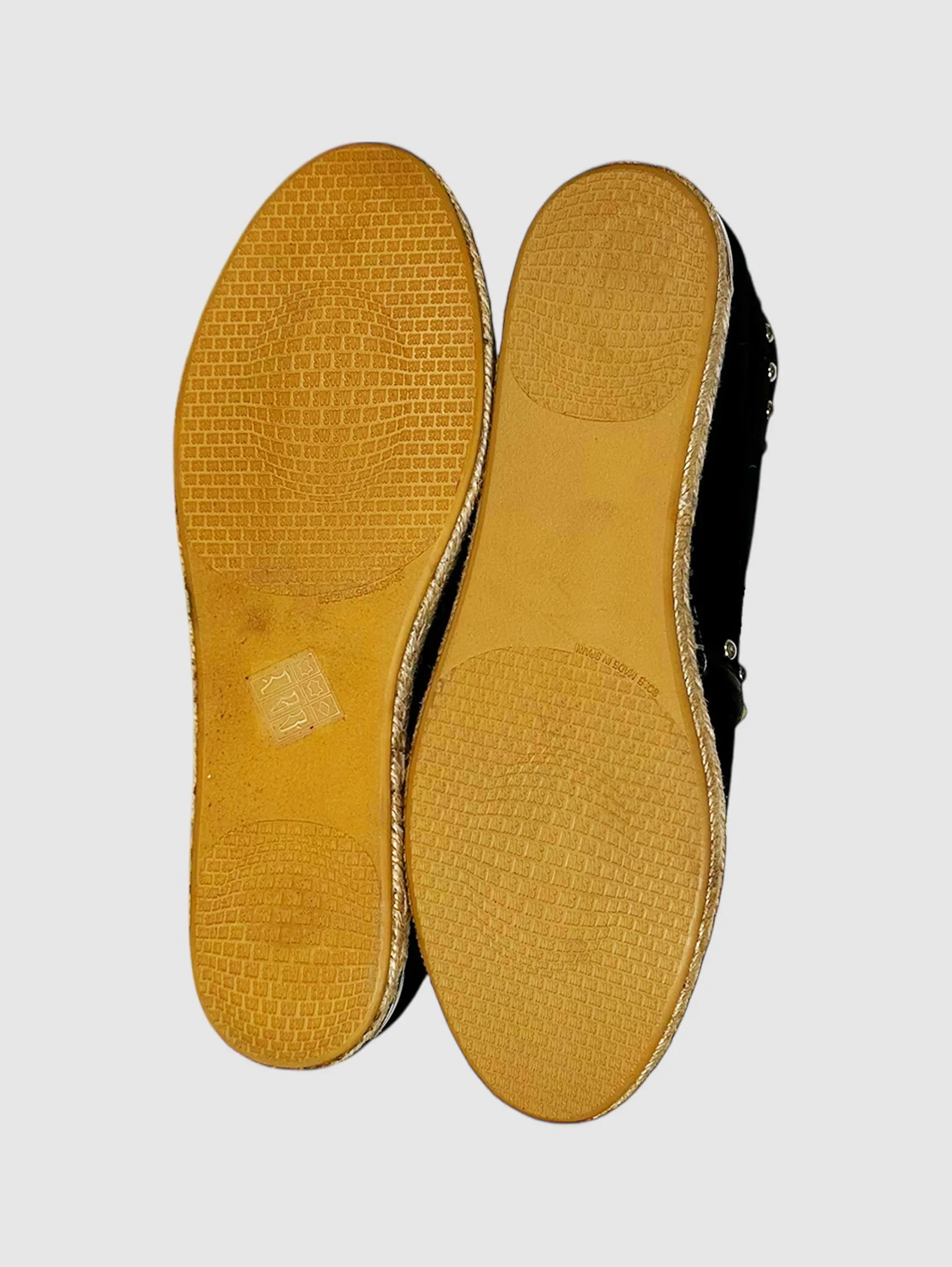 Studded Lace-Up Espadrilles - Size 9.5