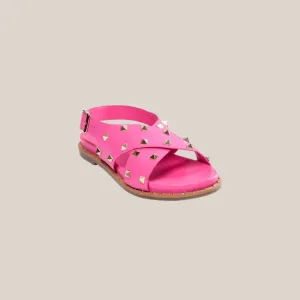 Studded Low Strap Sandal - Pink