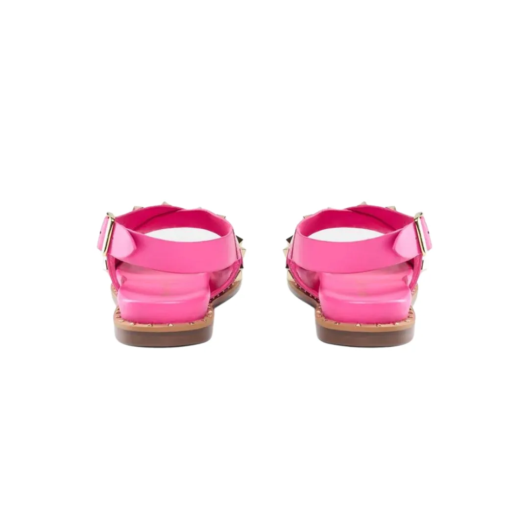 Studded Low Strap Sandal - Pink