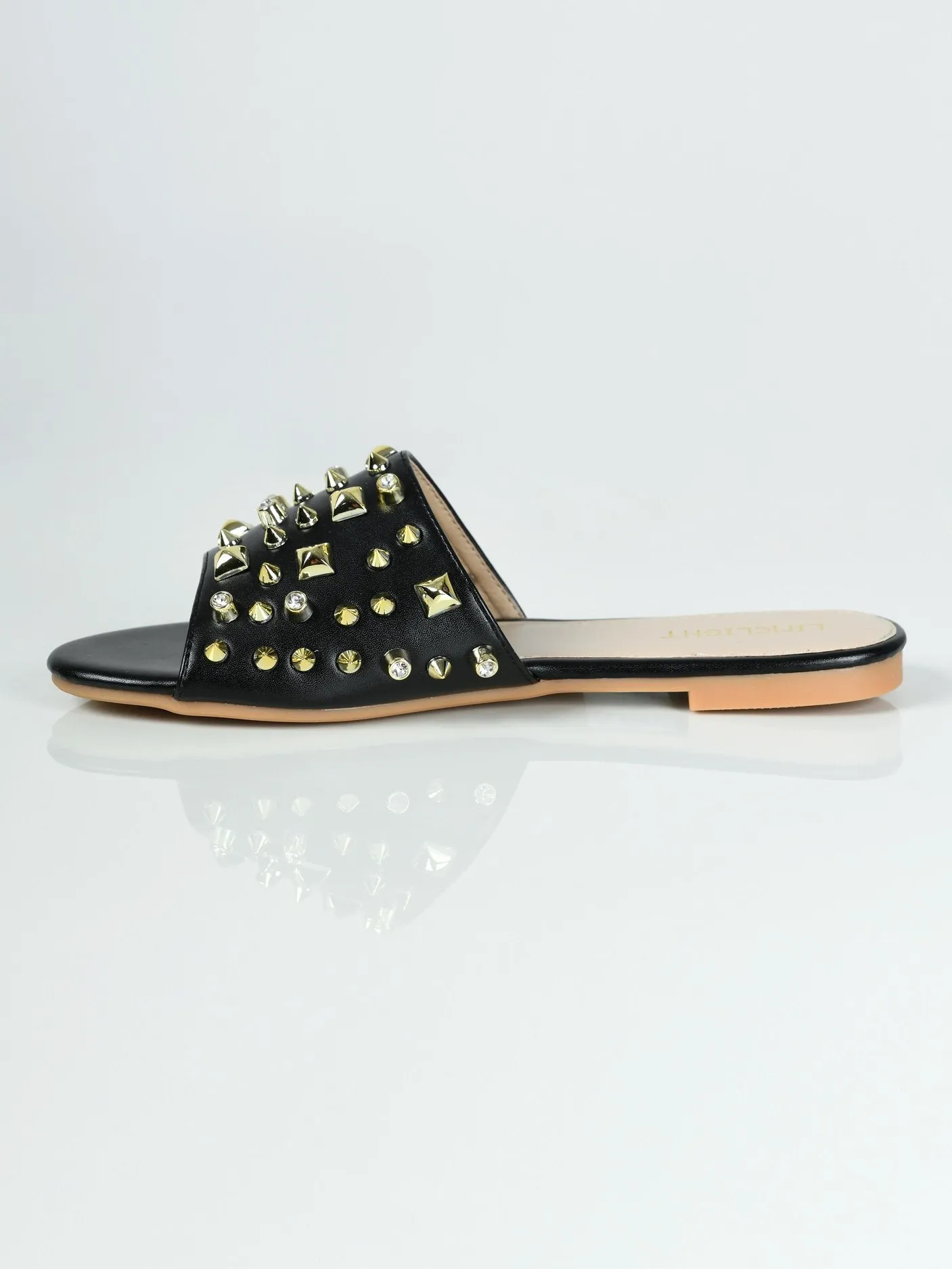Studded Slides - Black